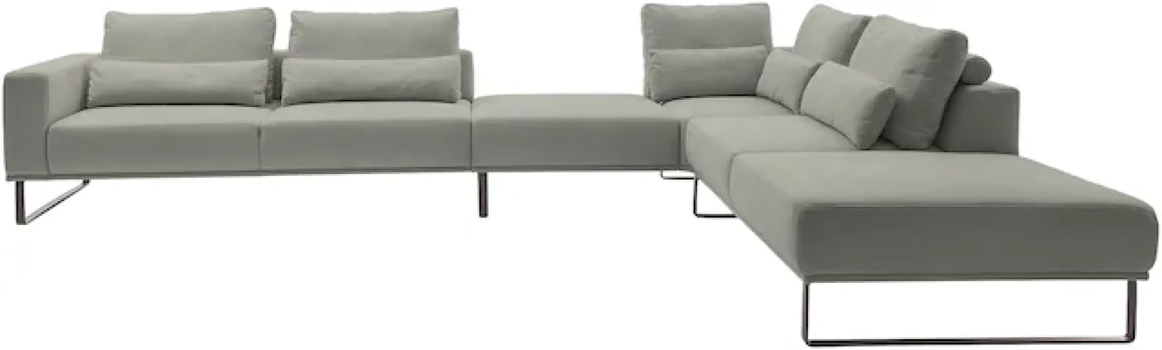 Musterring Ecksofa »JustB! PM100 bequem, modern, elegant und viel Platz, bodenfrei« mit Zwischenhocker, wahlweise mit Funktion und Kissen, Maße 290 x 398