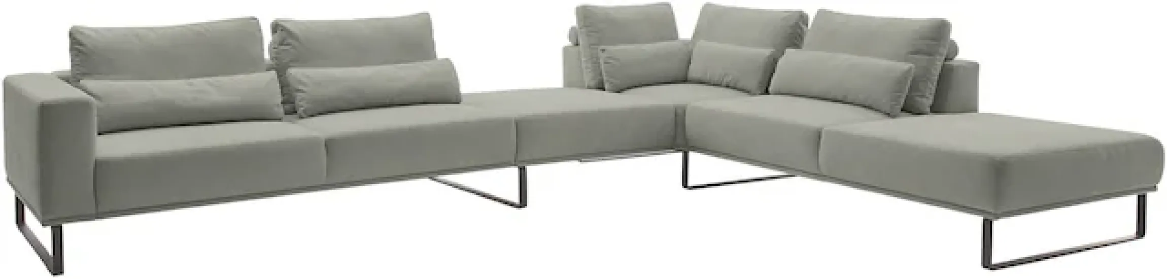 Musterring Ecksofa »JustB! PM100 bequem, modern, elegant und viel Platz, bodenfrei« mit Zwischenhocker, wahlweise mit Funktion und Kissen, Maße 290 x 398