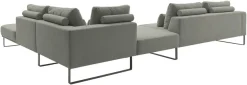 Musterring Ecksofa »JustB! PM100 bequem, modern, elegant und viel Platz, bodenfrei« mit Zwischenhocker, wahlweise mit Funktion und Kissen, Maße 290 x 398
