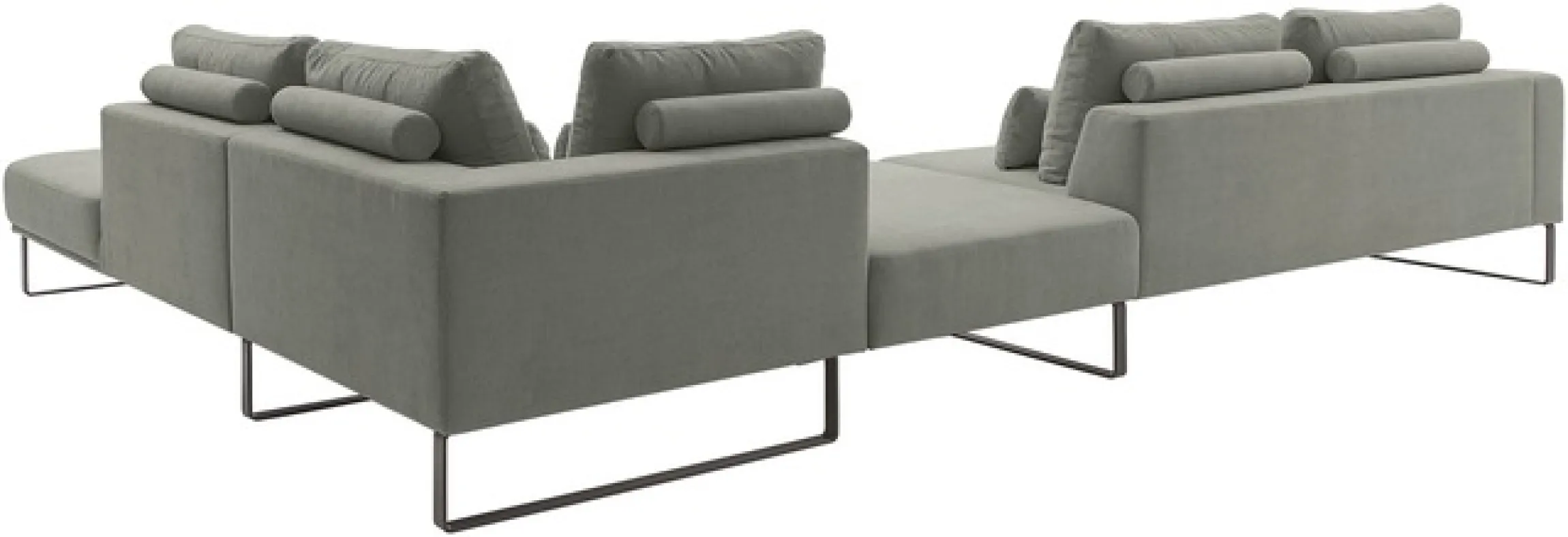 Musterring Ecksofa »JustB! PM100 bequem, modern, elegant und viel Platz, bodenfrei« mit Zwischenhocker, wahlweise mit Funktion und Kissen, Maße 290 x 398