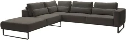 Musterring Ecksofa »JustB! PM100 Federkern & Kaltschaum, bequem, Breite 308cm, L-Form« mit Sitztiefenverstellung und Kissen, mit Metallkufe, Maße 290x308 cm