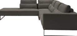 Musterring Ecksofa »JustB! PM100 Federkern & Kaltschaum, bequem, Breite 308cm, L-Form« mit Sitztiefenverstellung und Kissen, mit Metallkufe, Maße 290x308 cm