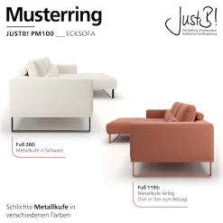 Musterring Ecksofa »JUSTB! PM100, stilvoller Lounge-Komfort von Musterring« Kollektion Bettina Zimmermann, optionaler Sitzvorzug & Fuß-Auswahl