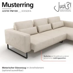 Musterring Ecksofa »JUSTB! PM100, stilvoller Lounge-Komfort von Musterring« Kollektion Bettina Zimmermann, optionaler Sitzvorzug & Fuß-Auswahl