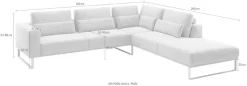 Musterring Ecksofa »JUSTB! PM100, stilvoller Lounge-Komfort von Musterring« Kollektion Bettina Zimmermann, optionaler Sitzvorzug & Fuß-Auswahl