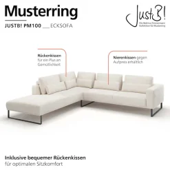 Musterring Ecksofa »JUSTB! PM100, stilvoller Lounge-Komfort von Musterring« Kollektion Bettina Zimmermann, optionaler Sitzvorzug & Fuß-Auswahl