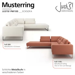 Musterring Ecksofa »JUSTB! PM100, stilvoller Lounge-Komfort von Musterring« Kollektion Bettina Zimmermann, optionaler Sitzvorzug & Fuß-Auswahl