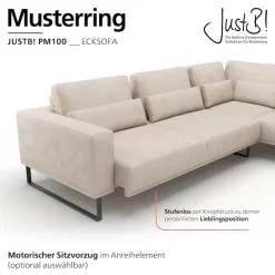Musterring Ecksofa »JUSTB! PM100, stilvoller Lounge-Komfort von Musterring« Kollektion Bettina Zimmermann, optionaler Sitzvorzug & Fuß-Auswahl
