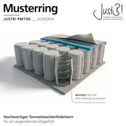 Musterring Ecksofa »JUSTB! PM100, stilvoller Lounge-Komfort von Musterring« Kollektion Bettina Zimmermann, optionaler Sitzvorzug & Fuß-Auswahl