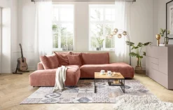 Musterring Ecksofa »Lucia bequem, elegant & zeitlos, elegante Sofa ohne Armlehnen« mit großem Longchair, verschiedene Farben, B304 x T224 cm