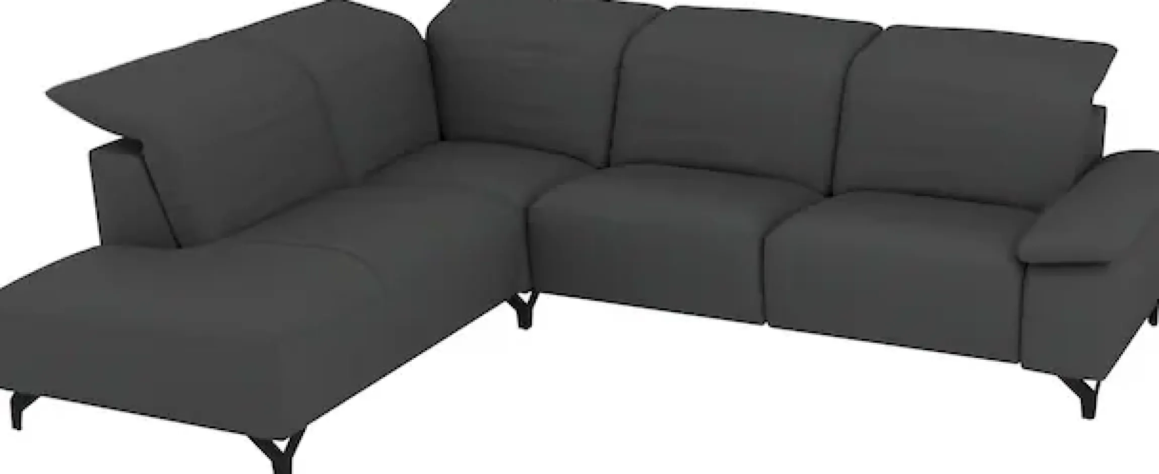 Musterring Ecksofa »MR370« Edles Leder in 3 Farben, Sitzkomfort nach Wahl, Maße 288 x 241 cm