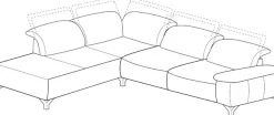 Musterring Ecksofa »MR370« Edles Leder in 3 Farben, Sitzkomfort nach Wahl, Maße 288 x 241 cm