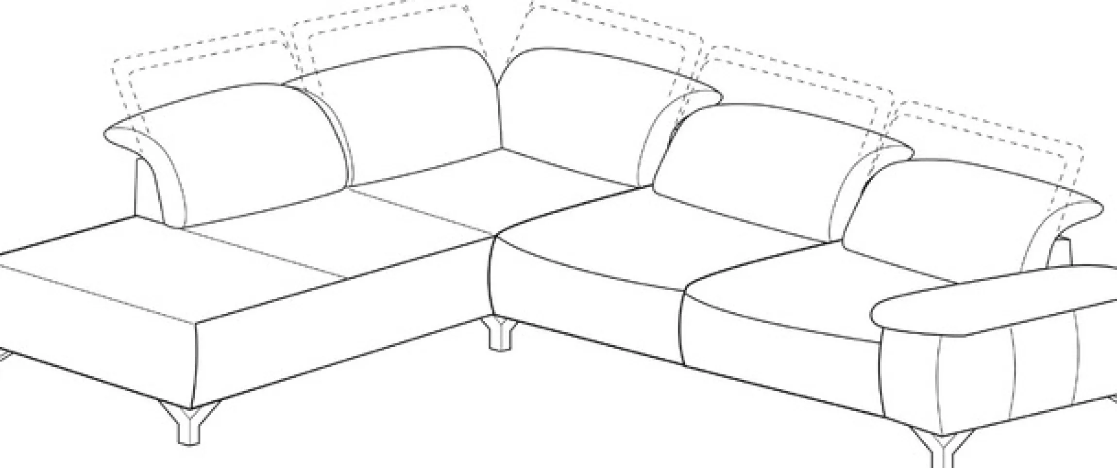 Musterring Ecksofa »MR370« Edles Leder in 3 Farben, Sitzkomfort nach Wahl, Maße 288 x 241 cm