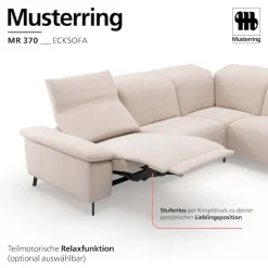 Musterring Ecksofa »MR 370, intelligenter Komfort im modernen Design« Optionale Relaxfunktion, flexible Kopfteile & klappbare Armlehnen