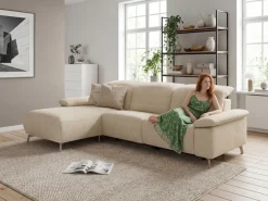 Musterring Ecksofa »MR 370, intelligenter Komfort im modernen Design« Optionale Relaxfunktion, flexible Kopfteile & klappbare Armlehnen