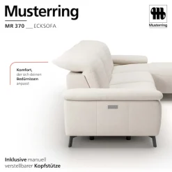 Musterring Ecksofa »MR 370, intelligenter Komfort im modernen Design« Optionale Relaxfunktion, flexible Kopfteile & klappbare Armlehnen