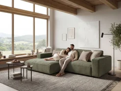 Musterring Ecksofa »MR LUCIA, Charakterstarker Lounge-Komfort von Musterring« XXL-Longchair, erstklassige Kammerkissen & zeitloser Look