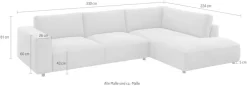 Musterring Ecksofa »MR LUCIA, Luxuriöse Wohlfühlgarnitur von Musterring« Erstklassige Kammerkissen, komfortable Umbauecke & zeitloser Look