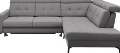 Musterring Ecksofa »MR 4615« mit Kopf- und Rückenverstellung, Metallfuß schwarz, Maße 272 x 214 cm