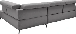 Musterring Ecksofa »MR 4615« mit Kopf- und Rückenverstellung, Metallfuß schwarz, Maße 272 x 214 cm