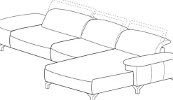 Musterring Ecksofa »MR370 mit/ohne Relaxfunktion, verschiedene Unterfederungen zur Auswahl« Farbe, Material, Sitzkomfort und Funktion wählbar, Maße 280 x 180 cm