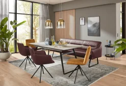 Musterring Essbank »JustB! SP500« 1 Stk. tlg. Metallkufe schwarz, verschiedene Farben, Breite 220 oder 250 cm