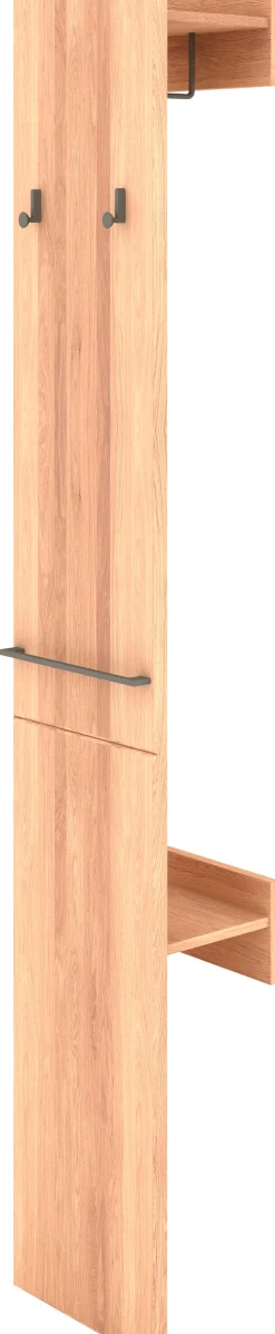 Musterring Garderobe »Sorrent, Garderobenpaneel, Wandregal, massiv Eiche« Flurgarderobe, B 38 / H 194 / T 23 cm,mit Ablage & Haken