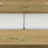 Musterring Holzbett »Savona, Bettgestell, Bettrahmen, teilmassiv Bianco-Eiche« Belastbarkeit 220 Kg, 4-fache Liegehöhenverstellung, MADE IN GERMANY,Kopfteil in Bianco-Eiche massiv, Details in Chrom, verschiedene Größen