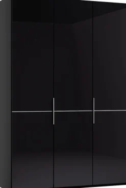 Musterring Kleiderschrank »Imola W« Einlegeböden und Kleiderstangen,mit Glastüren und Aufleistung in Chrom