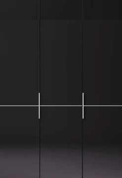 Musterring Kleiderschrank »Imola W« Einlegeböden und Kleiderstangen,mit Glastüren und Aufleistung in Chrom