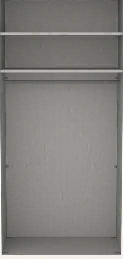 Musterring Kleiderschrank »San Diego, Kleiderschrank, Schrank, Garderobe, mit Glastüren« 1 Stk. tlg. 2-türig (gedämpft), 2 Böden, 1 Kleiderstange, Chromgriffe