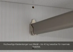 Musterring Kleiderschrank »San Diego, Kleiderschrank, Schrank, Garderobe, mit Glastüren« 1 Stk. tlg. 3-türig (gedämpft), 4 Böden, 2 Kleiderstangen, Chromgriffe