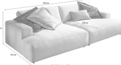 Musterring Loungesofa »Lucia Big Sofa, bequem, Mega-Sitzfläche, Cord Bezug, viel Platz« Cord-Bezug, Breite 292 cm