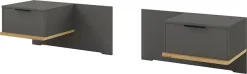 Musterring Nachtschrank »Isabelle« Wird als Paar geliefert,Set bestehend aus 2 Konsolen, Unterboden in Eiche, B90 x H43 x T47 cm