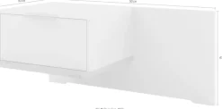 Musterring Nachtschrank »Isabelle« Wird als Paar geliefert,Set bestehend aus 2 Konsolen, Unterboden in Eiche, B90 x H43 x T47 cm