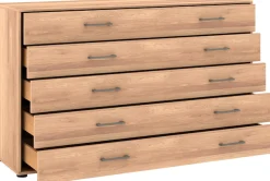 Musterring Schubkastenkommode »Sorrent Sideboard, Wäscheschrank, mit Schubladen, teilmassiv, 141 cm« Kommode, mit Selbsteinzug und Dämpfung, MADE IN GERMANY,Schubkästen mit Softabstoppung, Fronten Eiche massiv, Breite 141 cm
