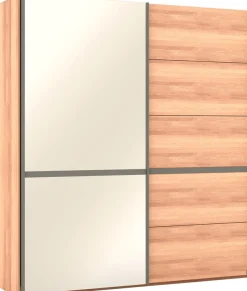 Musterring Schwebetürenschrank »Sorrent, Kleiderschrank, Schrank, Schiebetüren« Teilmassiv Eiche, MADE IN GERMANY,Türen in Eiche massiv mit Kassetten-Optik, verschiedene Maße verfügbar