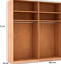 Musterring Schwebetürenschrank »Sorrent, Kleiderschrank, Schrank, Schiebetüren« Teilmassiv Eiche, MADE IN GERMANY,Türen in Eiche massiv mit Kassetten-Optik, verschiedene Maße verfügbar