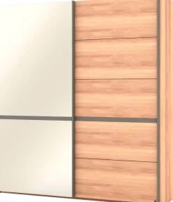 Musterring Schwebetürenschrank »Sorrent, Kleiderschrank, Schrank, Schiebetüren« Teilmassiv Eiche, MADE IN GERMANY,Türen in Eiche massiv mit Kassetten-Optik, verschiedene Maße verfügbar