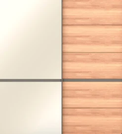 Musterring Schwebetürenschrank »Sorrent, Kleiderschrank, Schrank, Schiebetüren« Teilmassiv Eiche, MADE IN GERMANY,Türen in Eiche massiv mit Kassetten-Optik, verschiedene Maße verfügbar
