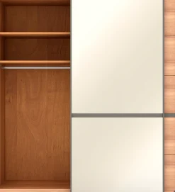 Musterring Schwebetürenschrank »Sorrent, Kleiderschrank, Schrank, Schiebetüren« Teilmassiv Eiche, MADE IN GERMANY,Türen in Eiche massiv mit Kassetten-Optik, verschiedene Maße verfügbar