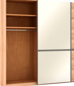 Musterring Schwebetürenschrank »Sorrent, Kleiderschrank, Schrank, Schiebetüren« Teilmassiv Eiche, MADE IN GERMANY,Türen in Eiche massiv mit Kassetten-Optik, verschiedene Maße verfügbar