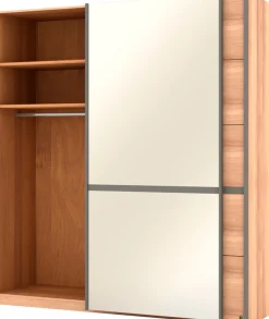 Musterring Schwebetürenschrank »Sorrent, Kleiderschrank, Schrank, Schiebetüren« Teilmassiv Eiche, MADE IN GERMANY,Türen in Eiche massiv mit Kassetten-Optik, verschiedene Maße verfügbar