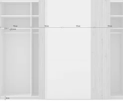 Musterring Schwebetürenschrank »Isabelle« Türen mit Lamellenoptik, verschiedene Größen und Farben, Höhe 236cm