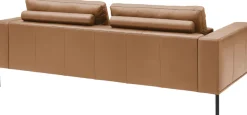 Musterring 3-Sitzer »JustB!PM100, 242 cm breit, aus hochwertigem Leder« XL-Sofa, wahlweise mit Nierenkissen und mot. Sitzauszug, Fuß schwarz