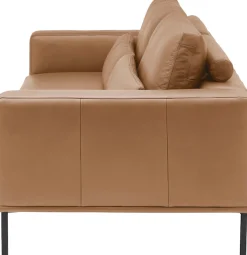 Musterring 3-Sitzer »JustB!PM100, 242 cm breit, aus hochwertigem Leder« XL-Sofa, wahlweise mit Nierenkissen und mot. Sitzauszug, Fuß schwarz