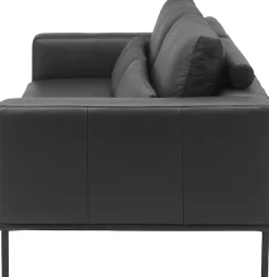 Musterring 2,5-Sitzer »JustB!PM100, 202 cm breit, aus hochwertigem Leder« wahlweise mit Nierenkissen und mot. Sitzauszug, Metallfuß in schwarz