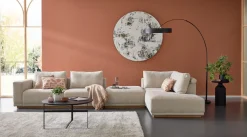 Musterring Wohnlandschaft »JustB! PM200 bequem, wahlw. Sitzvorzug, Breite 395cm, Holzsockel« Anreihsofa Armlehne links, Eckteil rechts und Hocker. Ohne Sitzvorzug