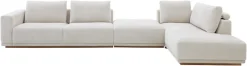 Musterring Wohnlandschaft »JustB! PM200 bequem, wahlw. Sitzvorzug, Breite 395cm, Holzsockel« Anreihsofa Armlehne links, Eckteil rechts und Hocker. Ohne Sitzvorzug