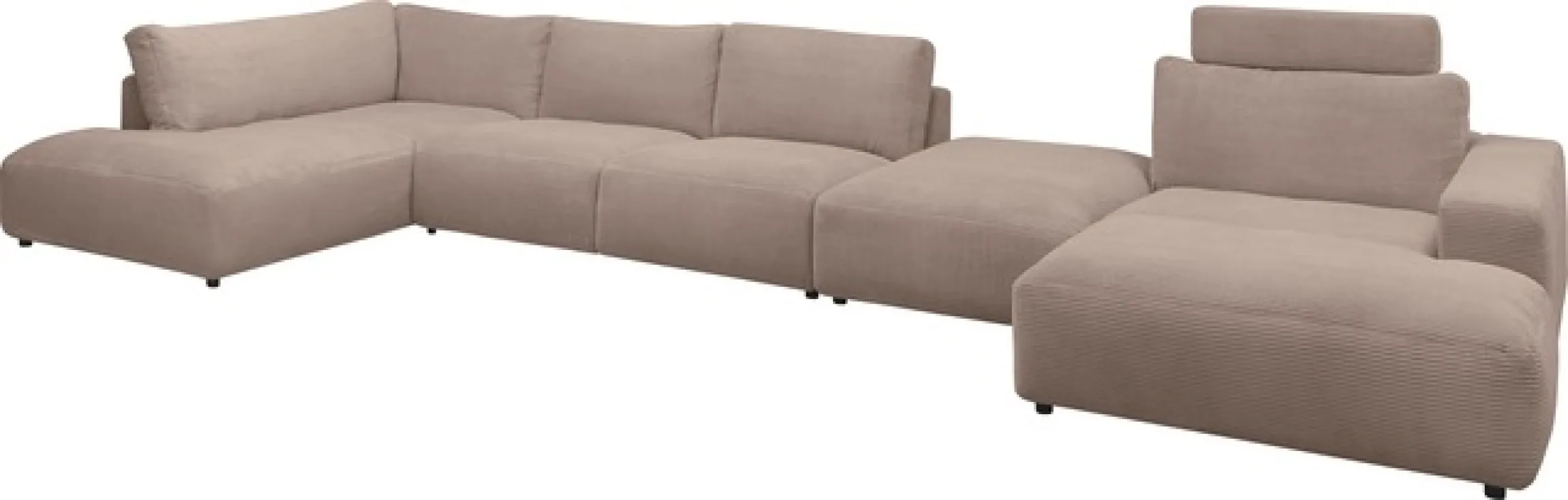 Musterring Wohnlandschaft »Lucia viel Platz, bequem, U-Form« Cord-Bezug, inklusive Kopfstütze, Gesamtbreite 524 cm